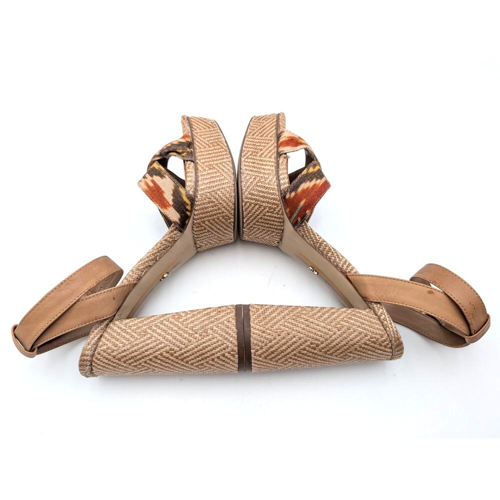 Sam Edelman Nolita Ankle Strap Platform Sandals Women's Orange/Multi Size US8M - Picture 5 of 14